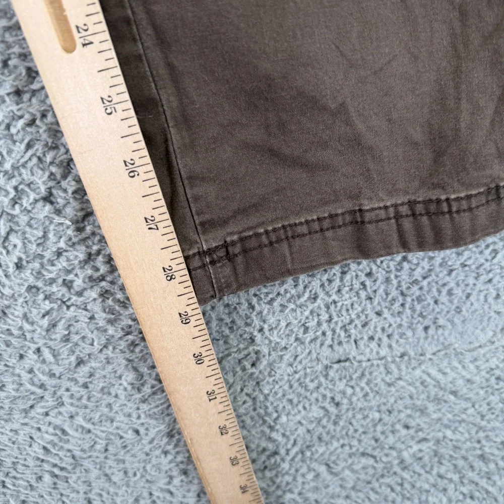 Hollister Epic Flex Pant Mens XS Brown Cotton Cargo Straight Slim Fit Workwear